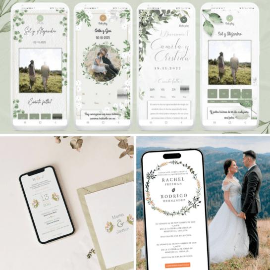 Invitación digital animada para bodas modernas